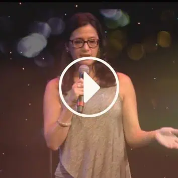 Terri Trespicio on stage